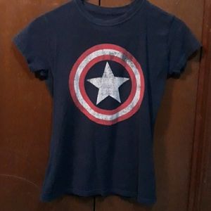 Captain America baby doll tee
